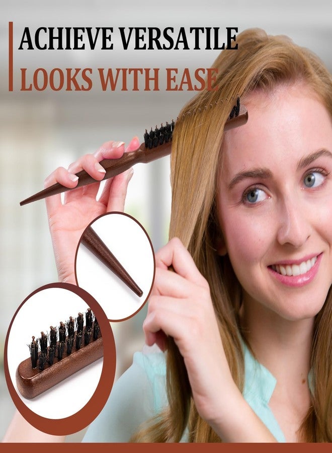 HUIRUSO 2 Pcs Boar Bristle Brushes for Men and Women - Smoothing and Teasing for Sleek Hair, Slick Back Hairstyles, and Enhanced Beard Shine - Image 5